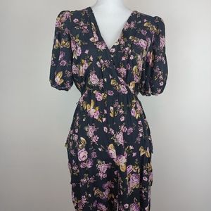 Floral Romper Small Criss Cross Top Spring Summer